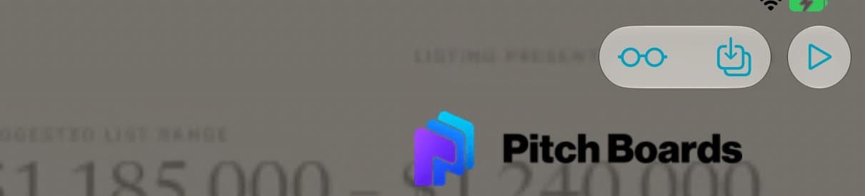 The top bar of a shared board with the View Only glasses button.
