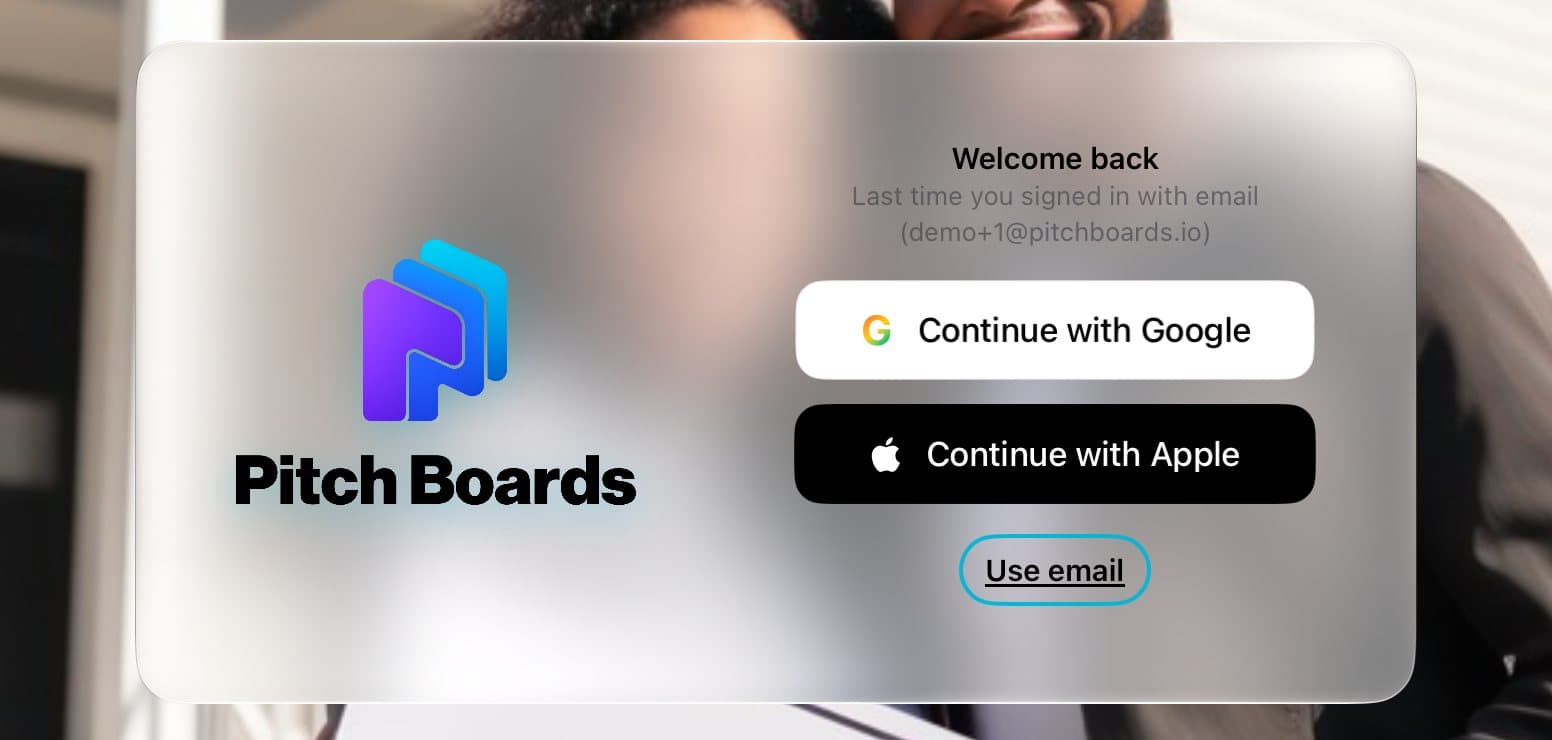 The sign-in card saying Welcome back, last time you signed in with email, with Use email ringed.