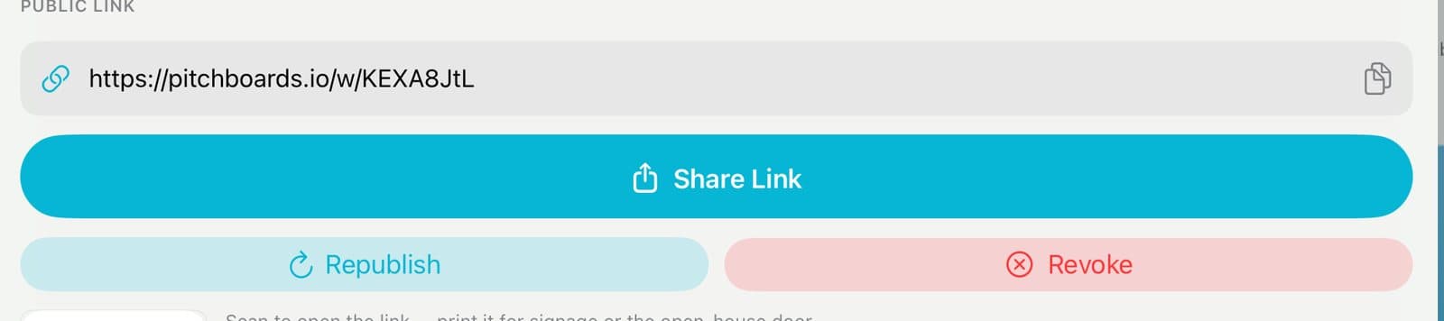 The Republish and Revoke buttons.