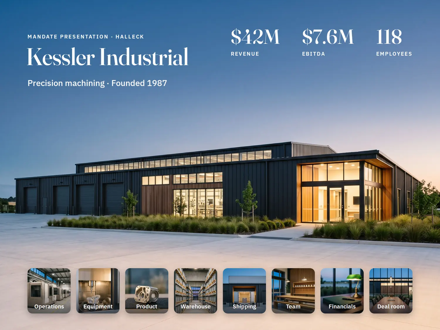 Kessler Industrial — Classic, built in PitchBoards.