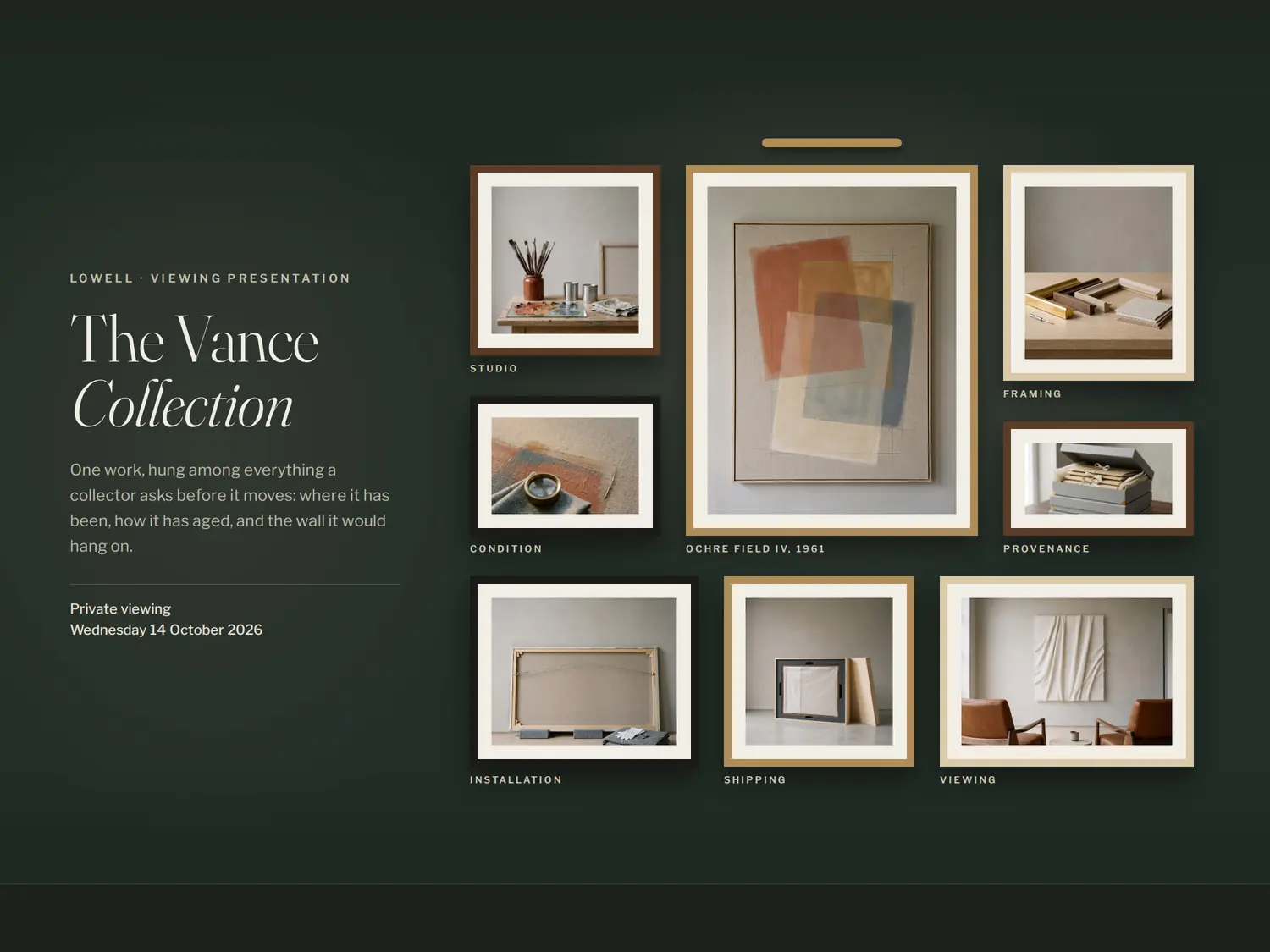 The Vance Collection — Salon, built in PitchBoards.