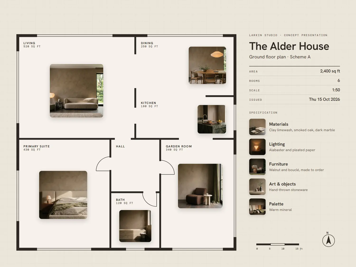 The Alder House — Plan, built in PitchBoards.