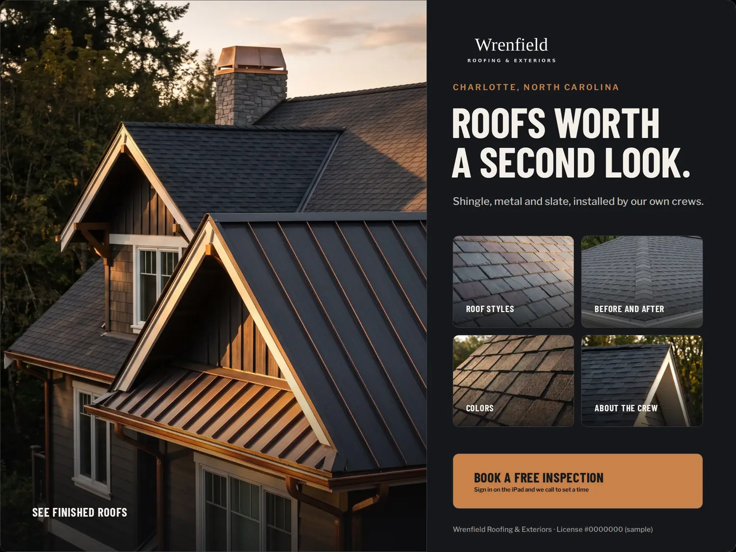 The Crestwood Drive roof — Home show, built in PitchBoards.